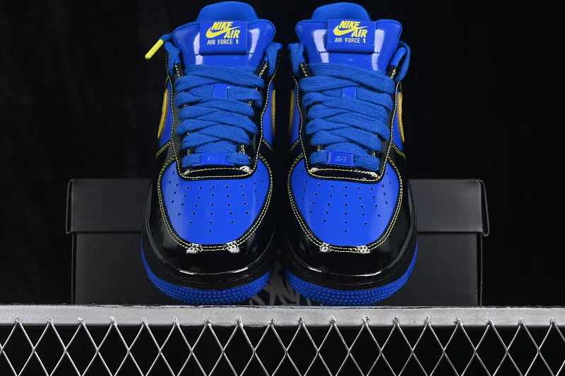 All categories Nk Air Force 1 Air Force series Nk Air Force 1 Low Air Force low-top C version Central Cee x Nike Air Force 1 Low "Racer Blue" black, yellow and blue patent leather Air Force 1 low-top casual sneakers IQ1402-010